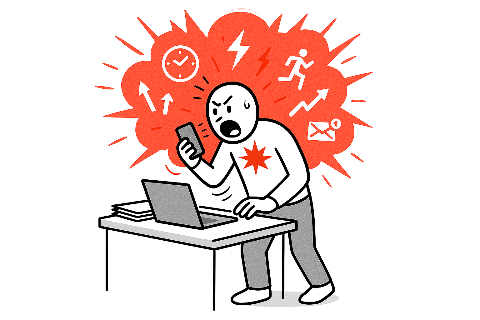 15. Overwhelmed Office Stress
